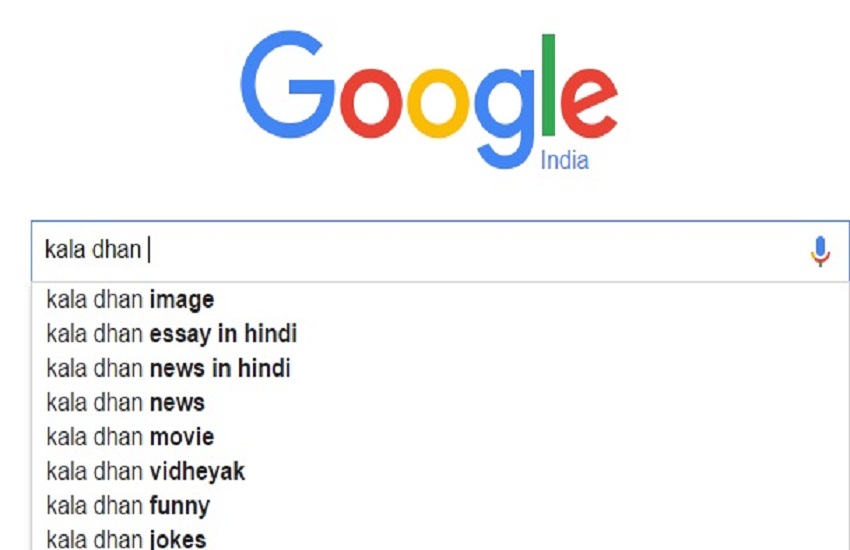 हिंदी (रोमन लिपि) में काला धन सर्च करने के परिणाम।