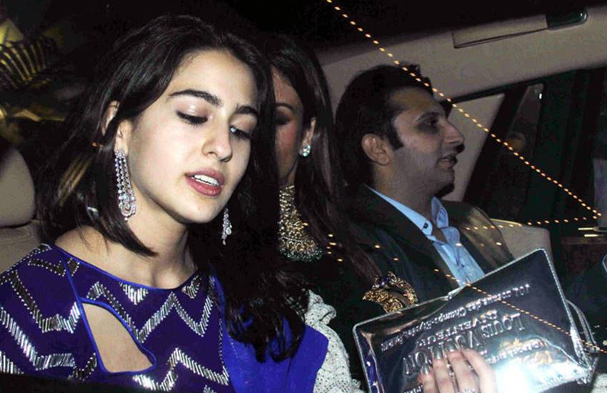 saif ali khan daughter, sara ali khan, amitabh bachchan, diwali party, suhana khan, shahrukh khan, hot photos, bollywood news, entertainment news