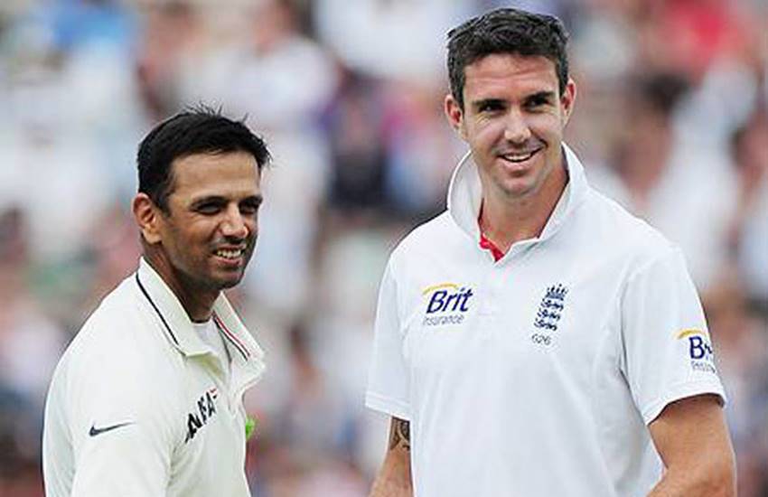 केविन पीटरसन और राहुल द्रविड़।(Photo: BCCI)