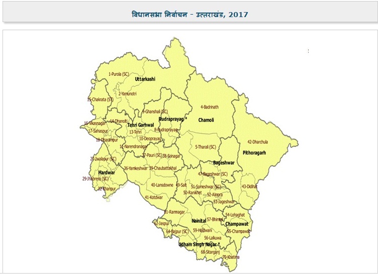 Uttarakhand, Uttarakhand Map