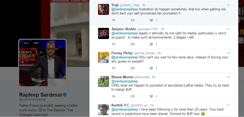 Rajdeep Sardesai, Rajdeep Twitter Comment, UP Election