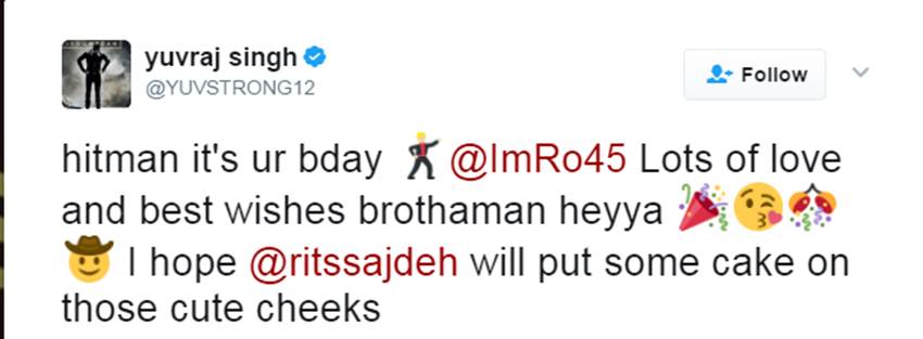 yuvraj singh, rohit sharma, yuvraj rohit, rohit sharma birthday, ritika sajdeh, rohit sharma wife, hazel keech, cricket news, ipl, sports news hindi