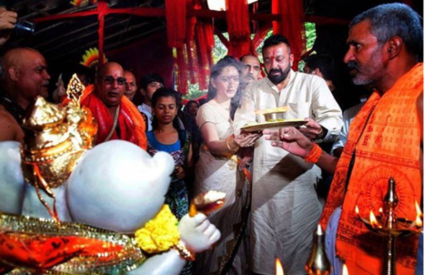 sanjay dutt, sanjay dutt actor, sanjay dutt bollywood actor, bollywood actor sanjay dutt, ganesh song, ganesh pooja, lokhandvala, ganesh chaturthi, entertainment, entertainment news in hindi, jansatta