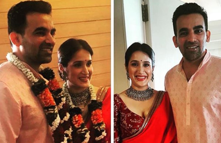 Bhuvneshwar Kumar marriage Nupur Nagar, Bhuvneshwar Kumar marriage, Bhuvneshwar Kumar girlfriend, Bhuvneshwar Kumar wife, indian cricketer Bhuvneshwar Kumar, Nupur Nagar twitter, Bhuvneshwar Kumar news, Bhuvneshwar Kumar, Zaheer Khan to marry Sagarika Ghatge, Sagarika Ghatge, Zaheer Khan, see pictures of Zaheer Khan marriage, entertainment news, bollywood news, television news, Anushka sharma, actress Anushka sharma, virat kohli girlfriend Anushka sharma, virat kohli, cricketer virat kohli, captian virat kohli, hardik pandya, KL Rahul, Yuzvendra Chahal, jansatta