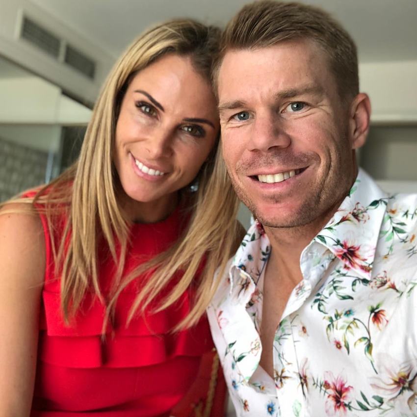 David Warner with Candice Warner