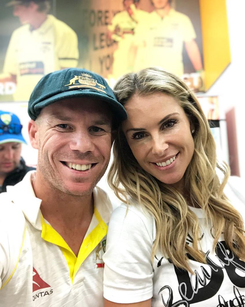 David Warner with Candice Warner