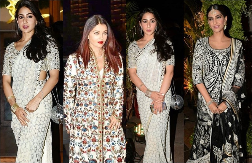 aishwarya rai bachchan, sara ali khan, sonam kapoor, aishwarya rai bachchan reach with glamour, sara ali khan looks glamour, sonam kapoor in Saudamini Mattu wedding reception, entertainnment news, bollywood news, television news, entertainnment news, bollywood news, television news