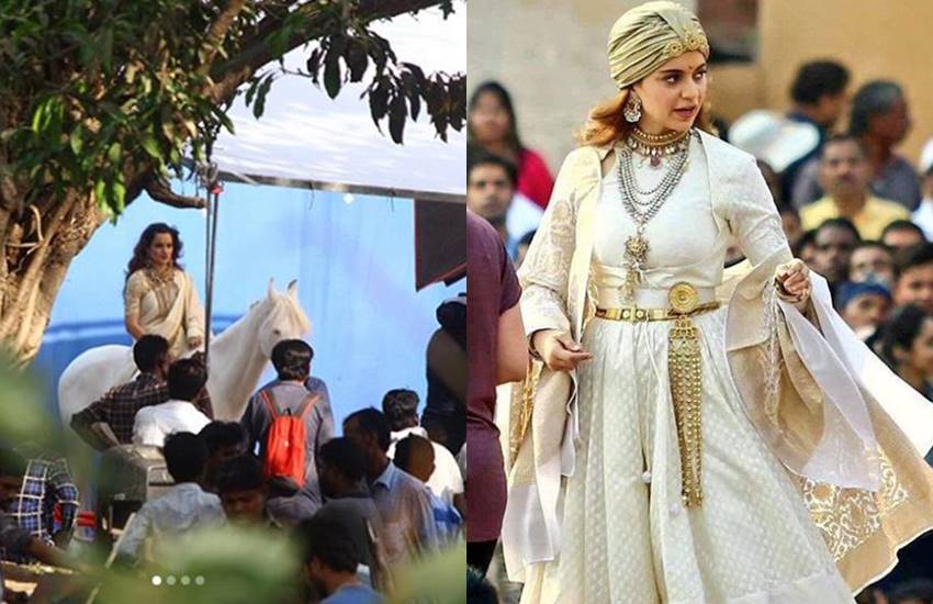 Kangana Ranaut, Kangana Ranaut looks, Kangana Ranaut pics, Manikarnika The Queen of Jhansi, Manikarnika The Queen of Jhansi pics, Manikarnika The Queen of Jhansi photos, Manikarnika The Queen of Jhansi pictures, Manikarnika The Queen of Jhansi release, Manikarnika The Queen of Jhansi set, Manikarnika, Manikarnika pics, Manikarnika photos, Manikarnika film, Kangana Ranaut horse riding, Kangana Ranaut films, photo gallery