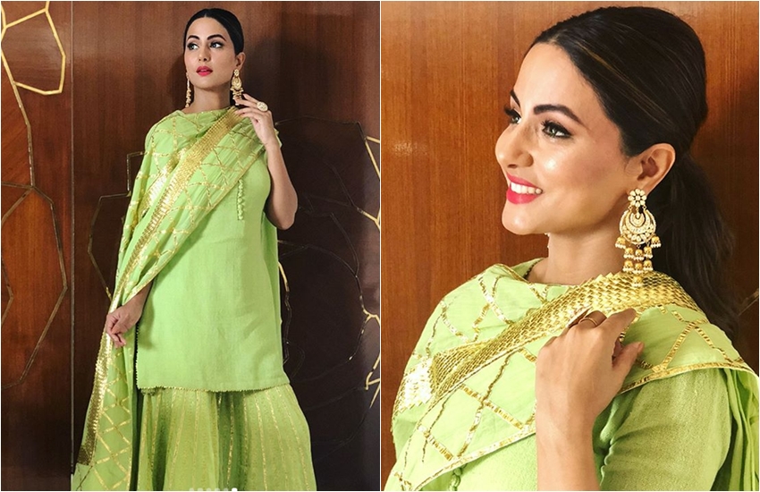 hina khan, hina khank wore light green sharara dress, hina khan looks fab on traditional avatar, hina khan pictures, ex contestant of bigg boss season 11 hina khan, bollywood news, televisionn newsentertainment news, bollywood news, televisionn news ,televisionn news, entertainment news, bollywood news, televisionn newsentertainment news, bollywood news, televisionn news