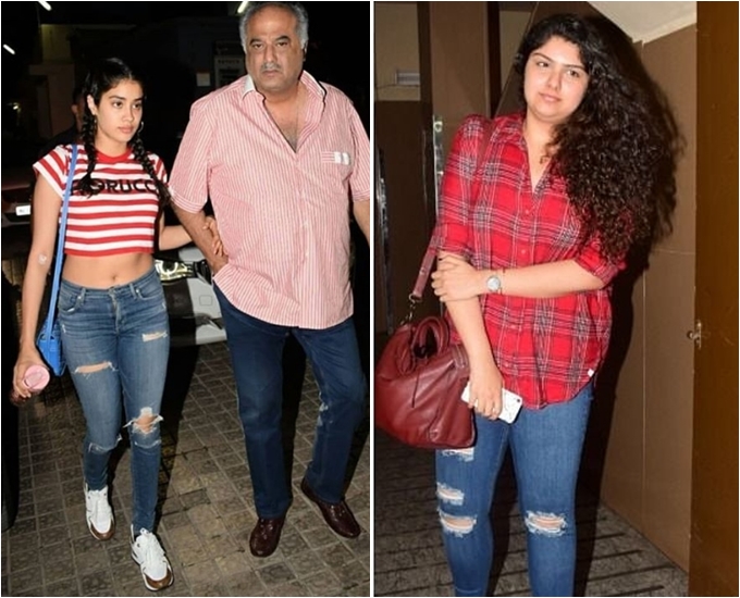 janhvi kapoor, anshula kapoor, boney kapoor, janhvi anshula movie date, janhvi anshula photos, janhvi boney movie date, Jansatta, entertainment news