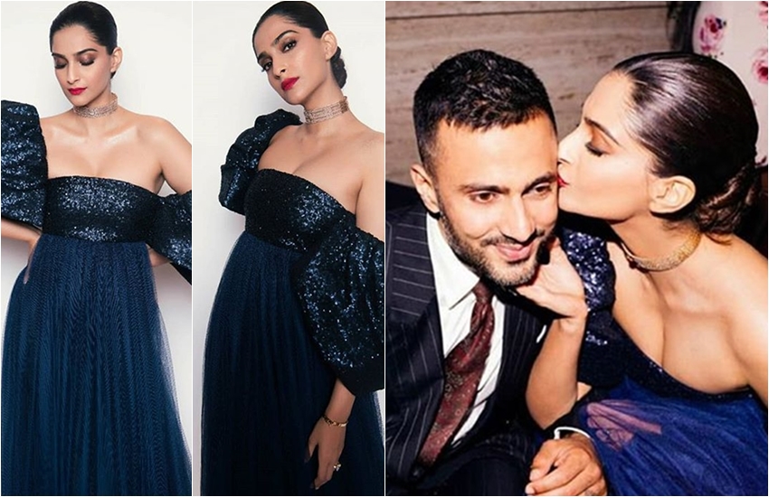 Sonam kapoor, anand ahuja, Sonam anand together in party, veere di wedding actress, Sonam kapoor kissed husband anand, people gave reaction to sonam kiss for anand, television news ,entertainment news, bollywood news, television news, entertainment news, bollywood news, television news