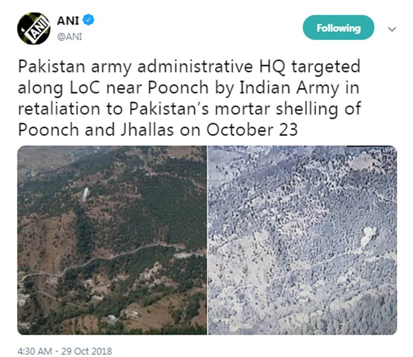 India, Pakistan, Indian Army, LOC, Pakistan Army Administrative HQ, Target, Poonch, Retaliation, Pakistan Mortar, Shelling, Poonch, Jhallas, State News, India News, National News, Hindi News