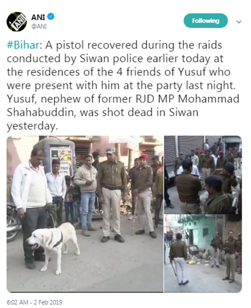 Mohammad SHahabuddin, Shahabuddin nephew, Shahabuddin nephew dead, Yusuf shot dead, RJD Shahabuddin nephew, Siwan, Bihar, State News, Hindi News