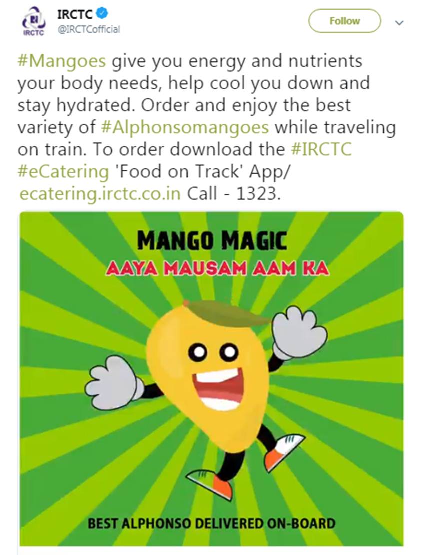IRCTC, Mango in Train, Alphonso Mango in Indian Train, Order Mangoes in Indian Railways, Mango, Alphonso Mango, Train Journey, Indian Railways, IRCTC, Indian Railway Catering and Tourism Corporation, E Catering, Food on Track, Electronic Catering Mobile Application, Food Items, Veg, Non Veg, Fast Food, India News, National News, Utility News, Hindi News, आईआरसीटीसी, आम, अल्फांसो आम, ट्रेन में आम, भारतीय रेल में कैसे मंगाएं आम, फूड ऑन ट्रैक, ई-केटरिंग मोबाइल ऐप, खाना, शाकाहारी, मांसाहारी, फल, यूटिलिटी न्यूज, भारतीय रेल समाचार, हिंदी समाचार, जनसत्ता समाचार