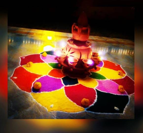 karwa chauth rangoli Images
