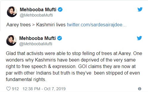 Mehbooba Tweet