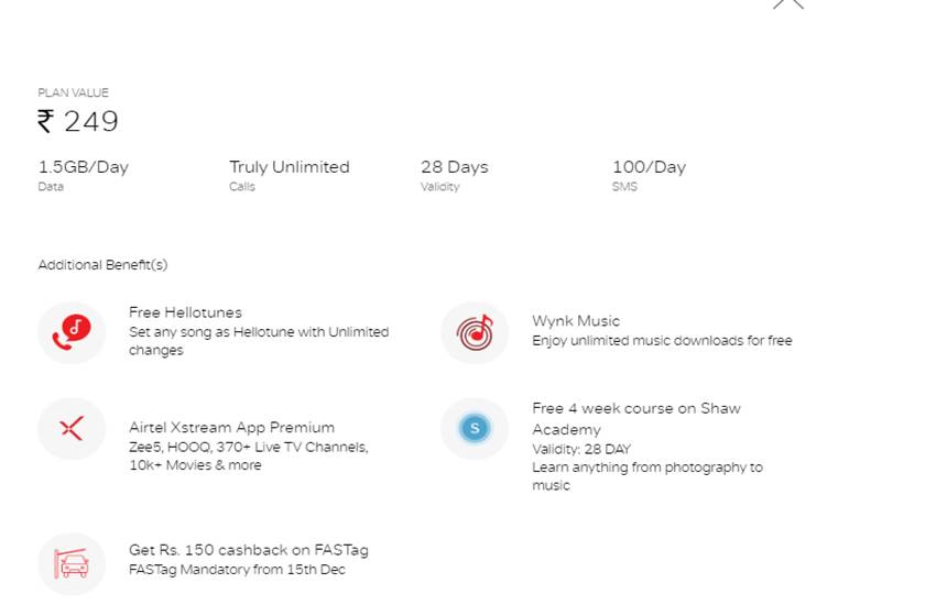Airtel Recharge Plans