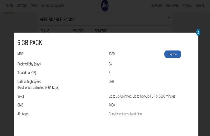 Reliance Jio Recharge Plans
