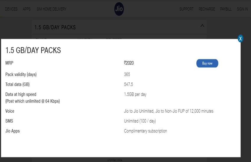 Reliance Jio Recharge Plans
