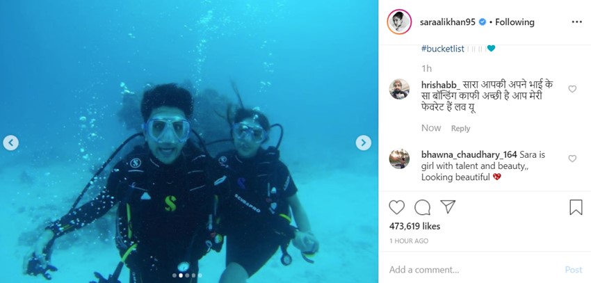 Sara Ali khan, Sara ali khan under water photography, Sara ali khan upcoming pictures, Sara ali khan latest news, Sara Ali khan kartik aaryan, Sara ali khan enjoys under water photography, Sara ali khan varun dhawan movie, sara ali khan saif ali khan,