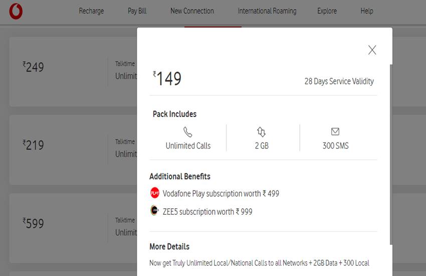 Vodafone Recharge Plans