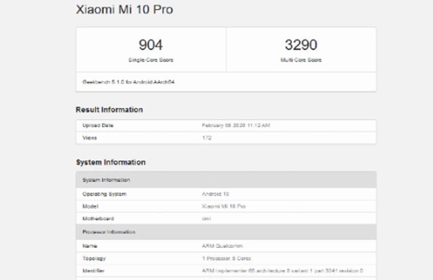 Xiaomi Mi 10, Mi 10 Pro