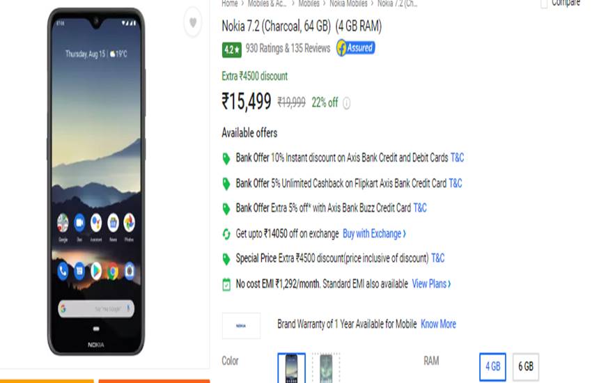 Nokia 7.2 price in India