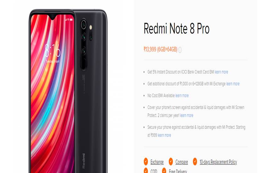 Redmi Note 8 Pro Price in India