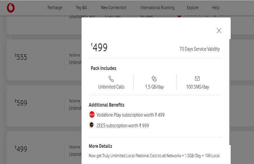 Vodafone Prepaid Plans
