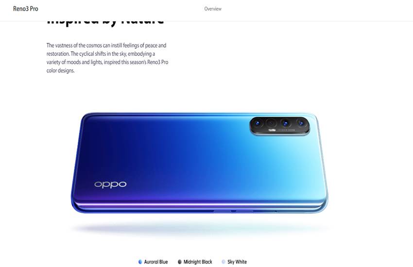Oppo Reno 3 Pro Camera