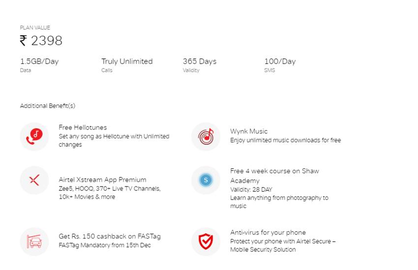 Airtel Recharge Plans