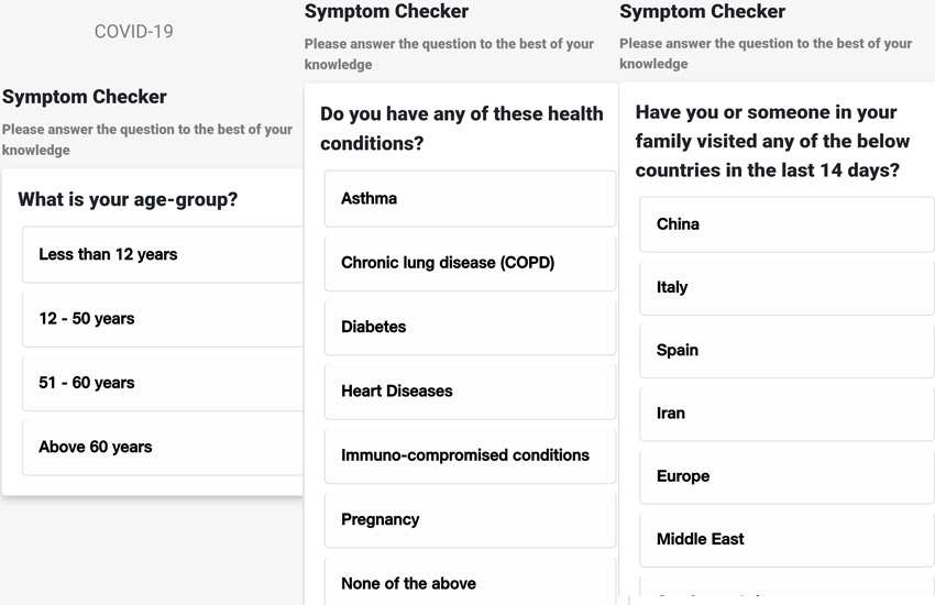 Coronavirus COVID-19 symptoms