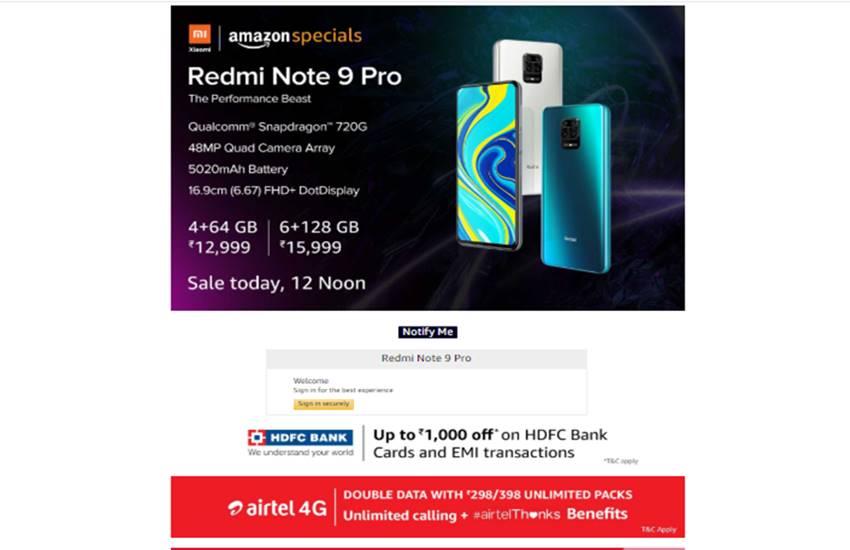 Redmi Note 9 Pro Price in India