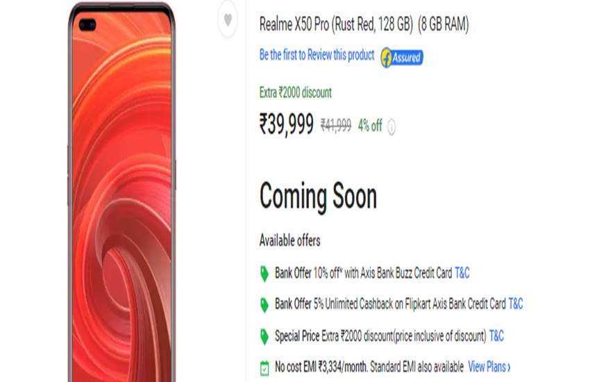Realme X50 Pro Price in India