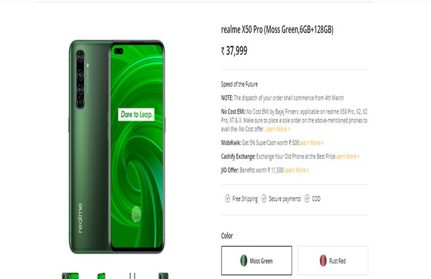 Realme X50 Pro Price in India