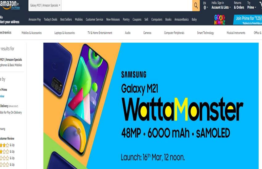 Samsung Galaxy M21 Launch Date in India