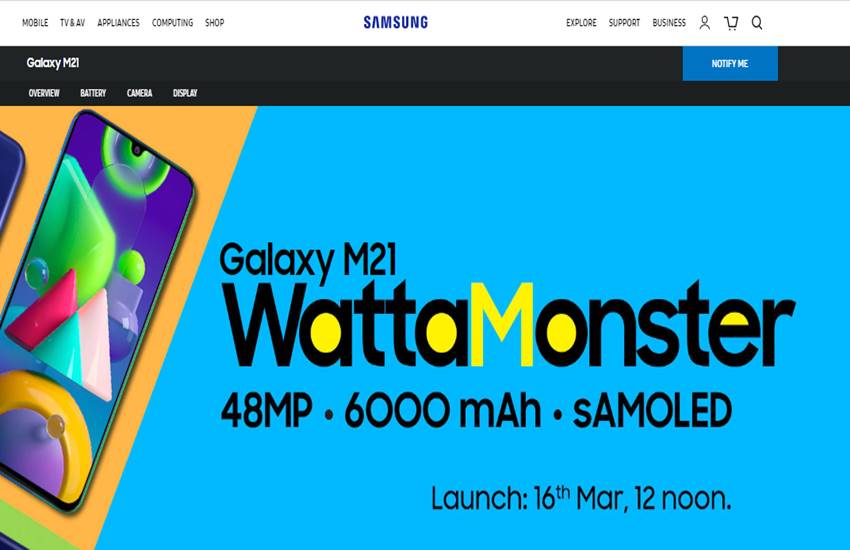 Samsung Galaxy M21 Launch Date in India