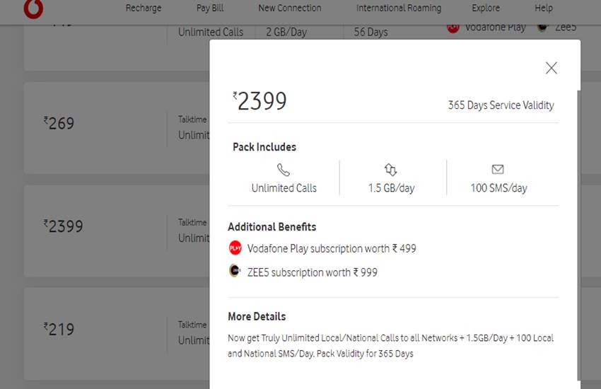 Vodafone Recharge Plans