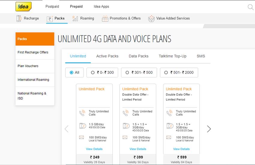 Vodafone Idea Double Data Offer