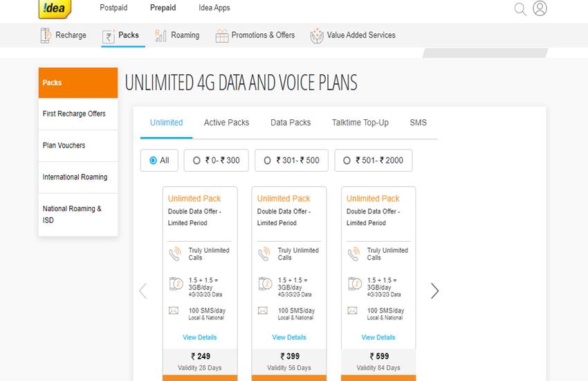 Vodafone Idea Double Data Offer
