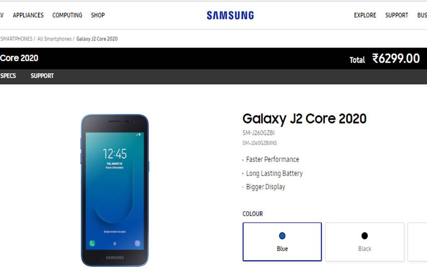 Samsung Galaxy J2 Core 2020