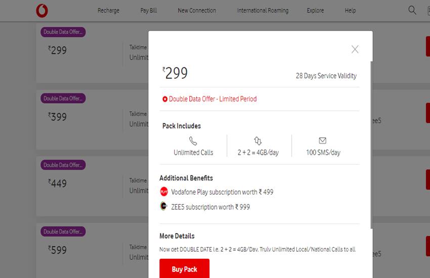 Vodafone Recharge Plans