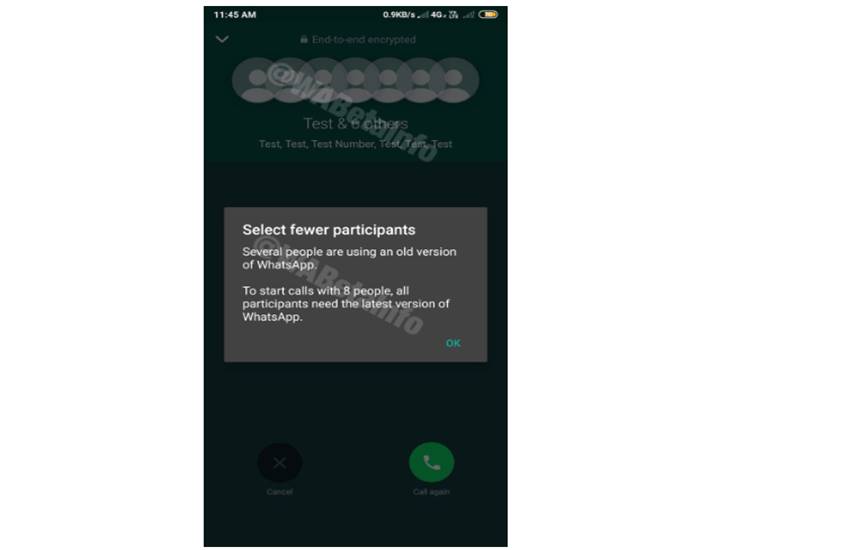 WhatsApp Video Call Limit