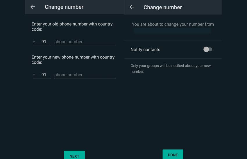 How to change your WhatsApp number