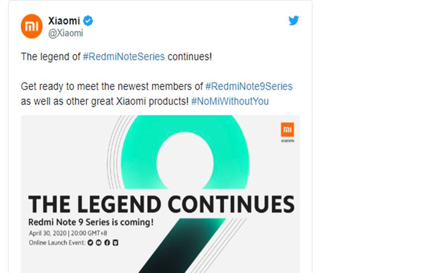 Redmi Note 9 Launch Date