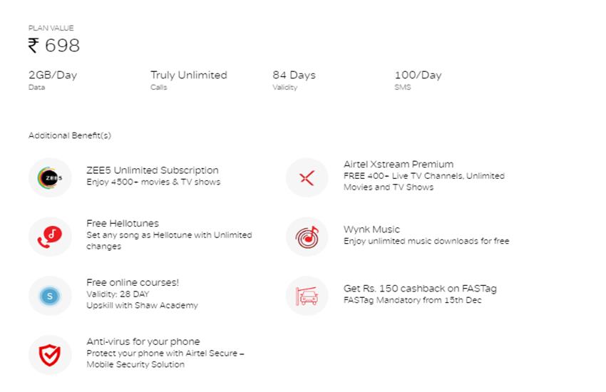 Airtel Prepaid Recharge Plans