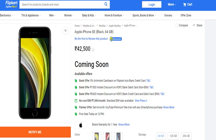 Apple iPhone SE 2020 Price 