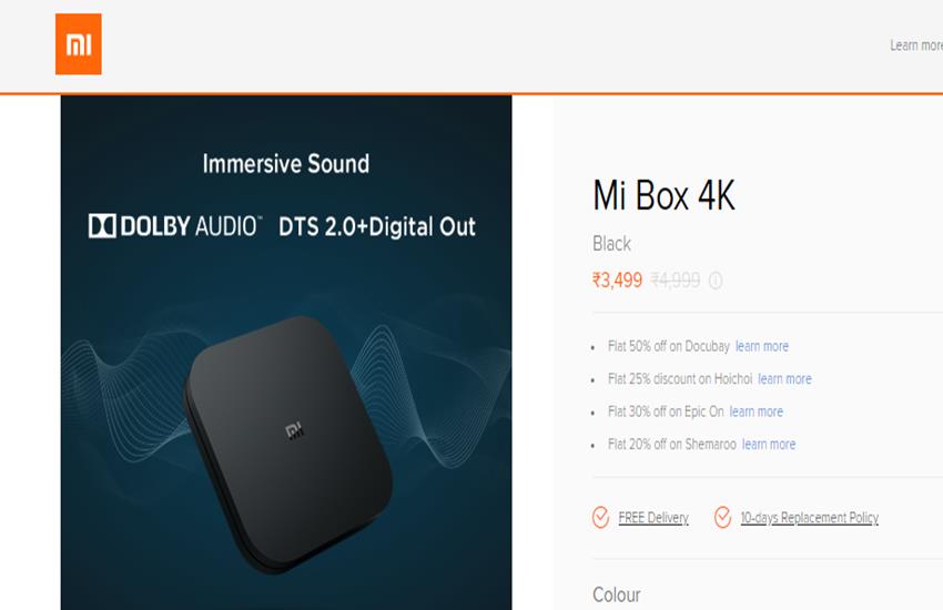Xiaomi Mi Box 4K price