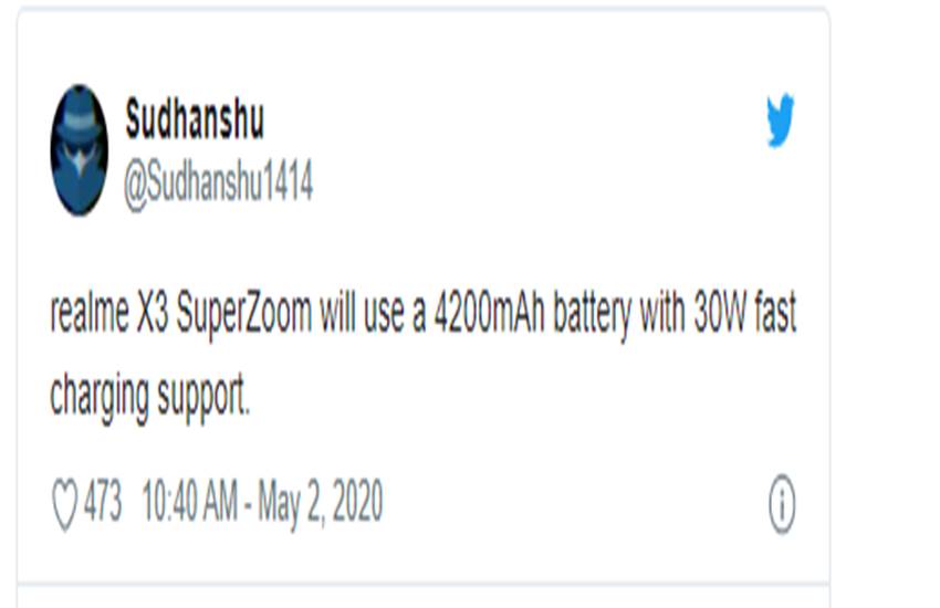 Realme X3 SuperZoom Specifications