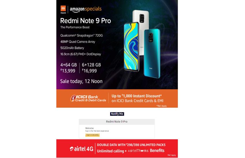 Redmi Note 9 Pro Price in India